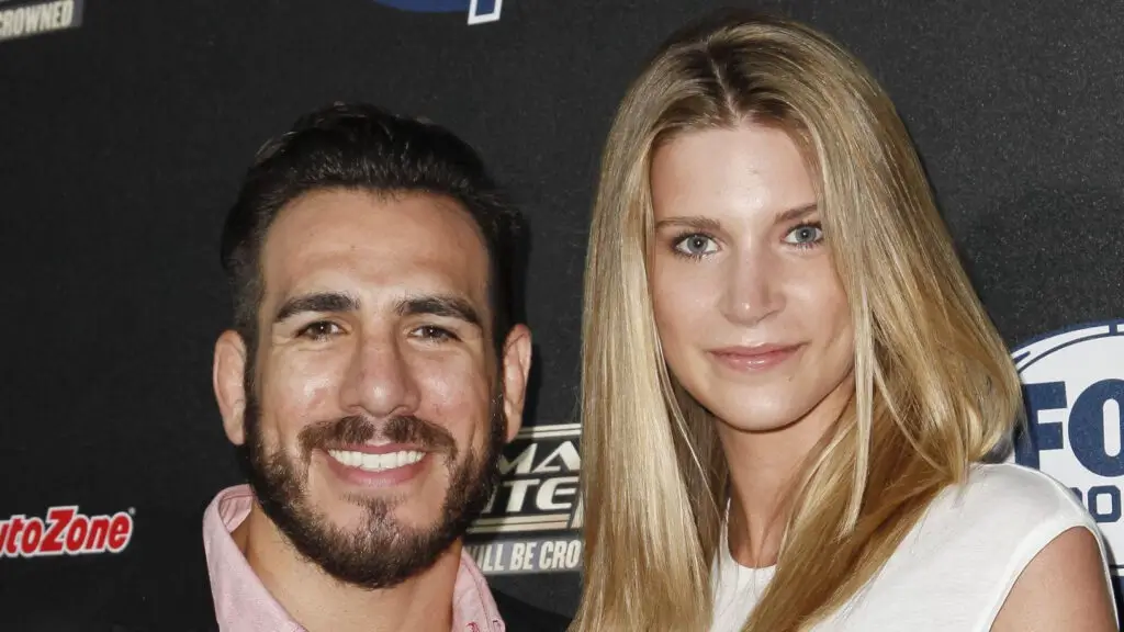 Former UFC fighter Kenny Florian and Clark Gilmer attend FOX Sports 1's 'The Ultimate Fighter' season premiere party