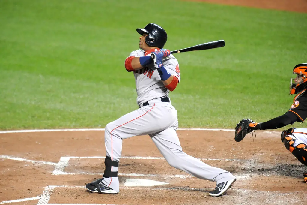 Yoenis Céspedes is seen here with the Boston Red Sox (Getty Images)