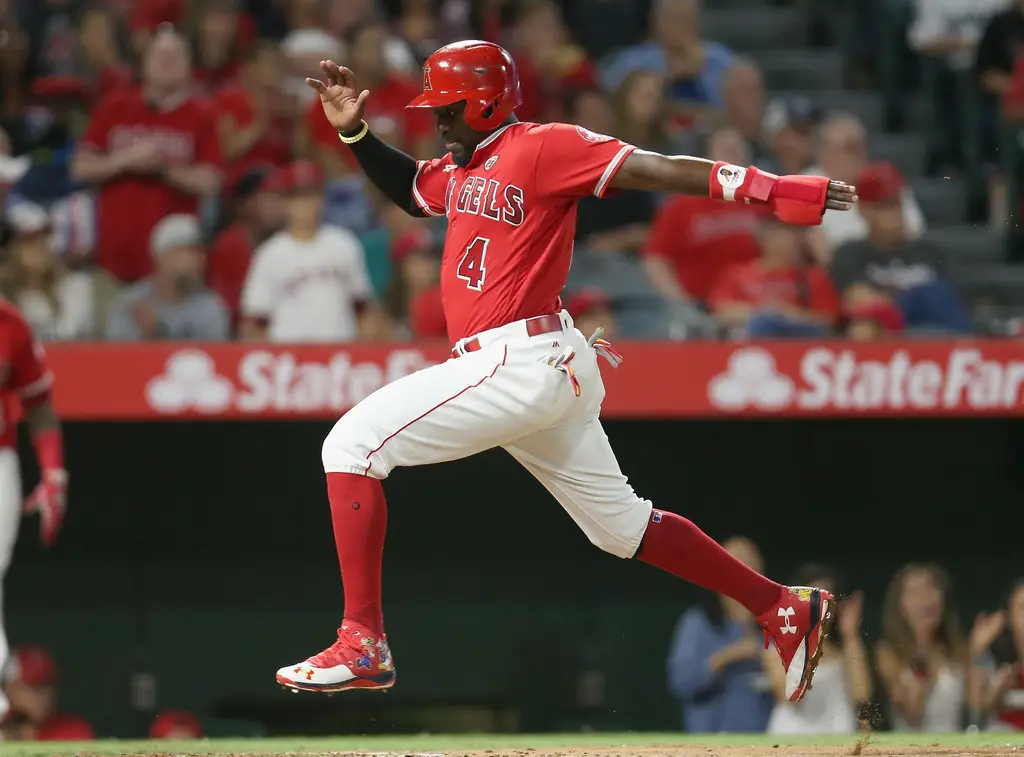 Brandon Phillips scores a run as a member of the Los Angeles Angels (Getty Images)