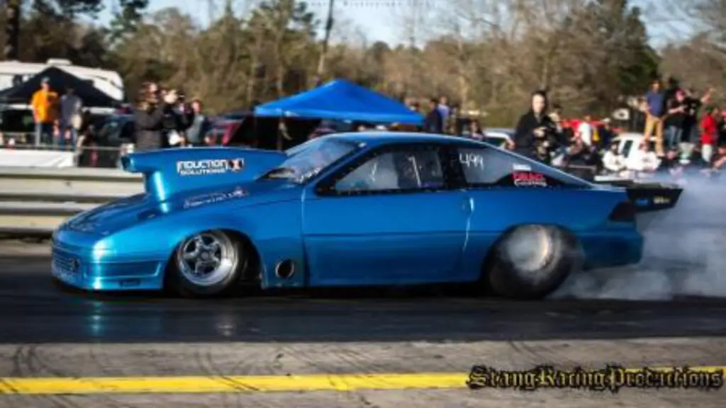 Street Outlaws competitor Jerry Bird doing a burnout in an unknown event