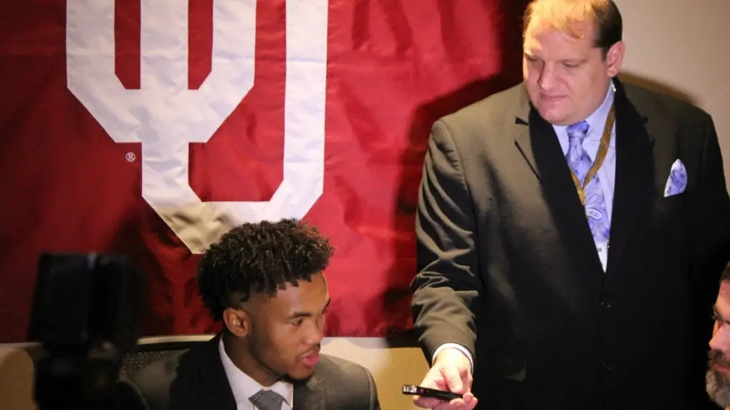 Former Oklahoma Sooners quarterback Kyler Murray is interviewed by our Publisher Anthony Caruso III at the 2018 Heisman Trophy ceremony