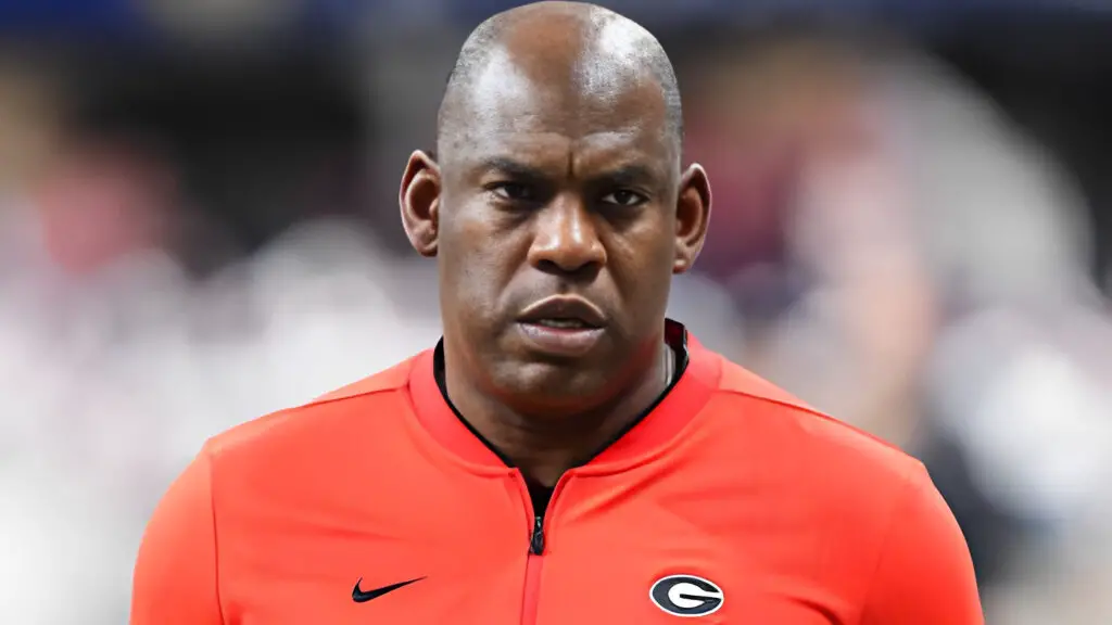 Georgia Bulldogs defensive coordinator Mel Tucker looks on before the 2018 SEC Championship Game against the Alabama Crimson Tide