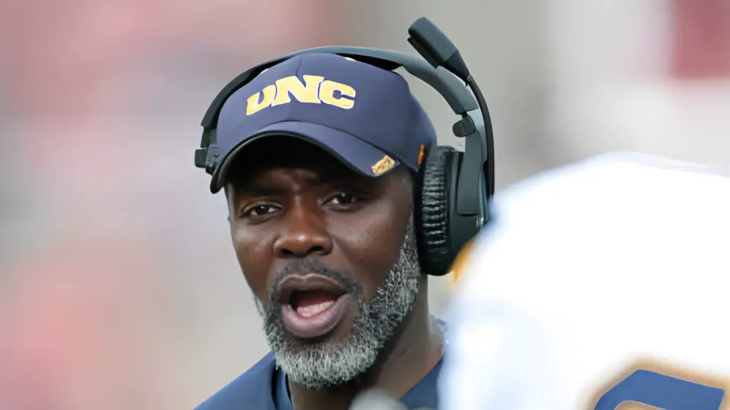 Northern Colorado Bears head coach Earnest Collins Jr. looks on from the sidelines against the Washington State Cougars