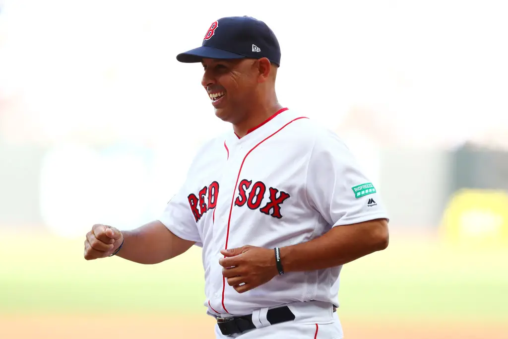 Former Boston Red Sox manager Alex Cora smiles before the MLB London Series against the New York Yankees
