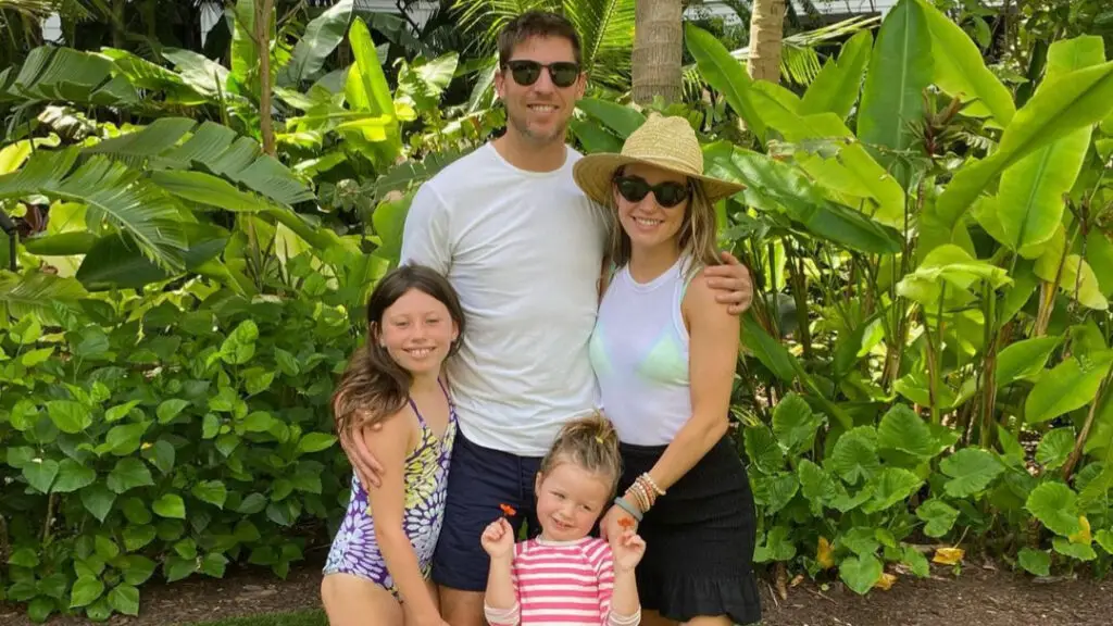 NASCAR Cup Series driver Denny Hamlin with his family during a family vacation