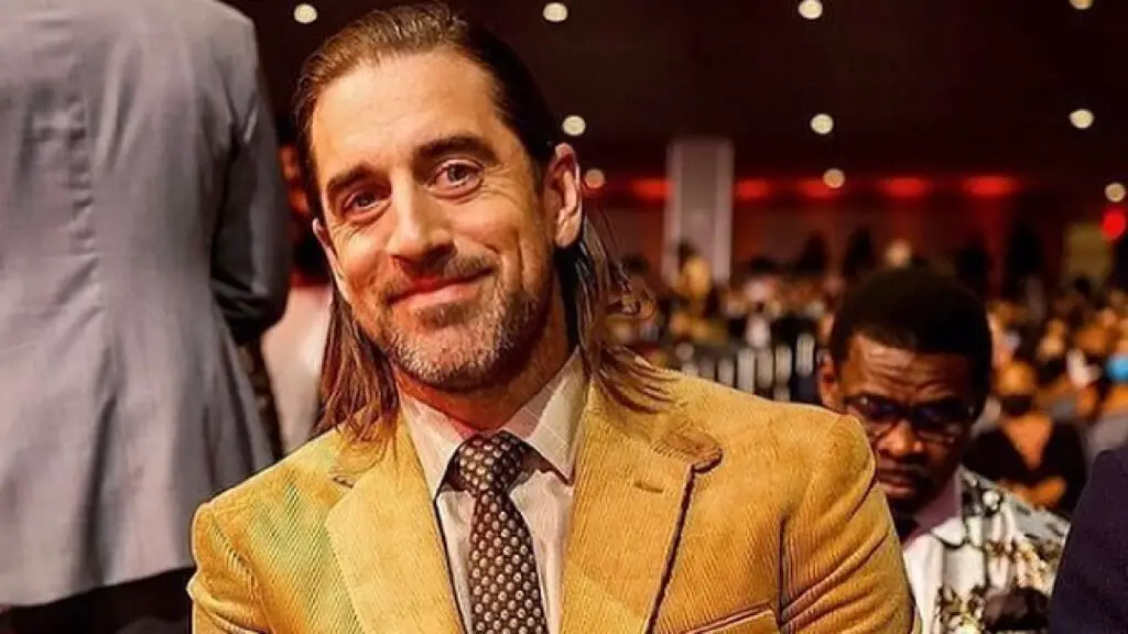 Green Bay Packers quarterback Aaron Rodgers is all smiles during the 2022 NFL Honors