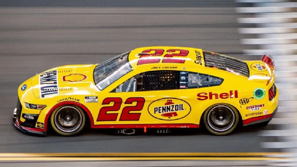Pennzoil/Shell NASCAR Cup Series driver Joey Logano competes during practice before the historic Daytona 500