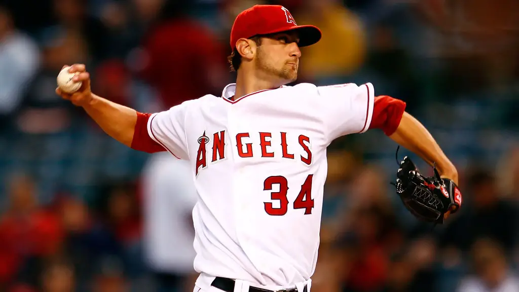 Former Los Angeles Angels pitcher Nick Adenhart throws a pitch against the Oakland Athletics