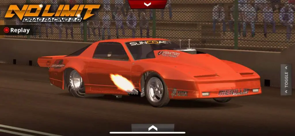 Street Outlaws star Bobby Ducote's Lil Legend in the No Limit Drag Racing 2.0 app in a screenshot