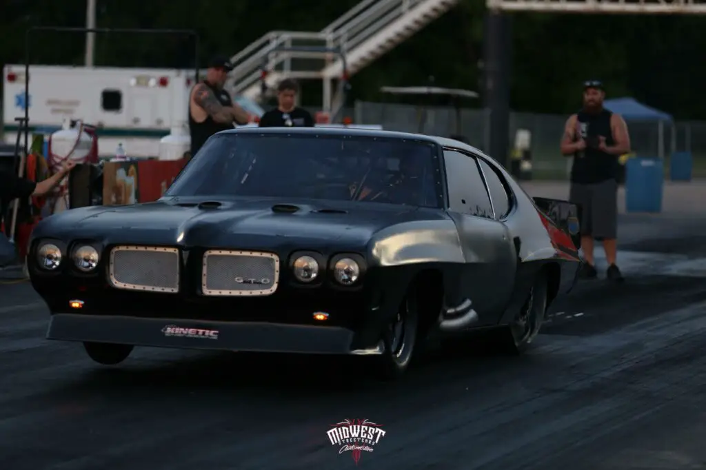 Street Outlaws icon Justin “Big Chief” Shearer preparing to make a pass in his race car