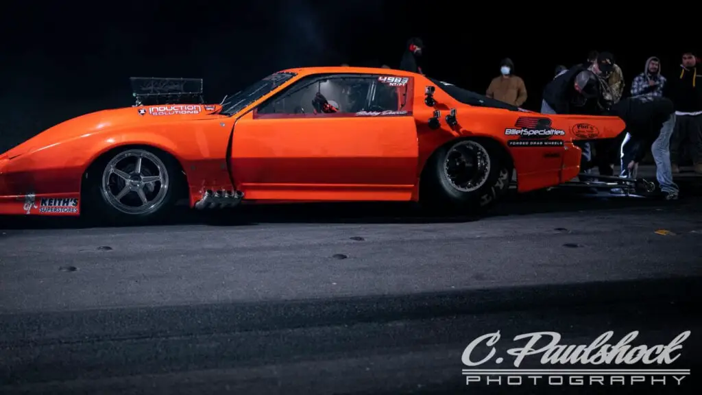 Street Outlaws star Bobby Ducote prepares to make a pass on the streets 