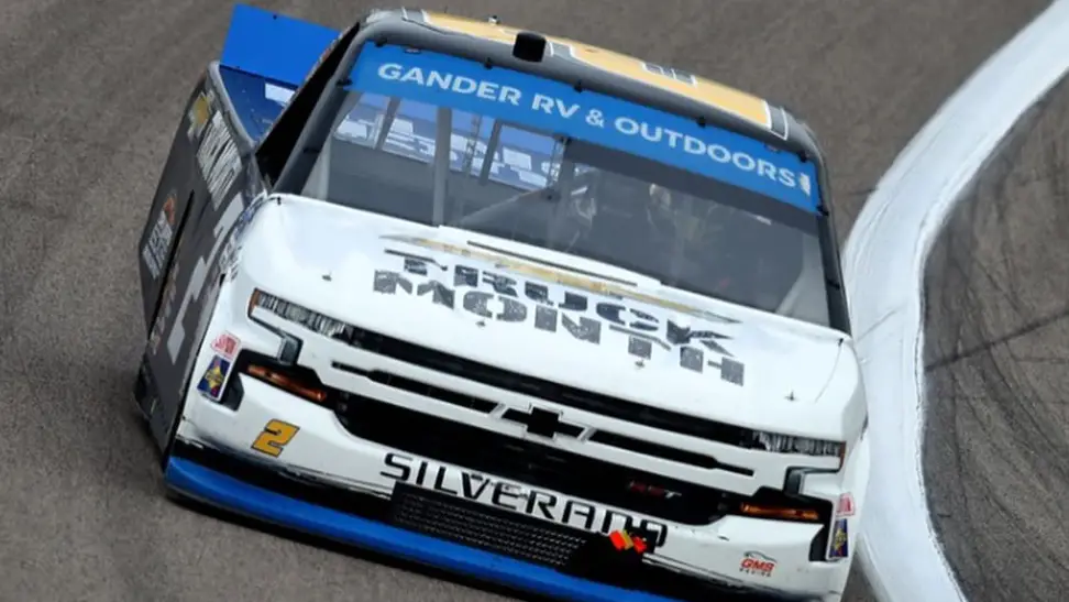 NASCAR Truck Series driver Sheldon Creed is seen racing in the Clean Harbors 200 at Phoenix Raceway