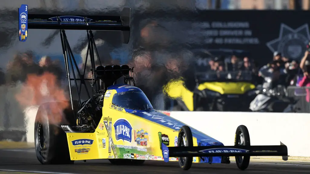 Race Car driver Brittany Force is the No. 1 qualifier in her category at the NHRA Arizona Nationals