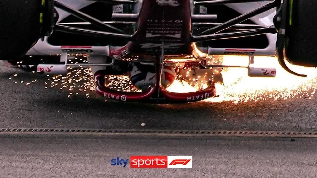 Alpha Romeo Formula One driver Zhou Guanyu was upside down following a crash at the British Grand Prix