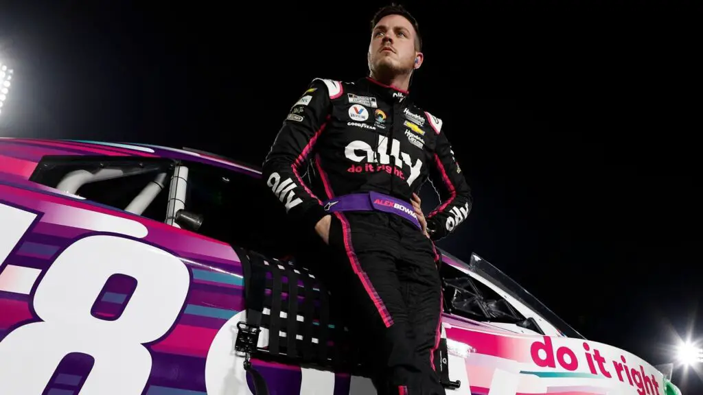 NASCAR Cup Series driver Alex Bowman looks on during qualifying for the NASCAR Clash at the Coliseum