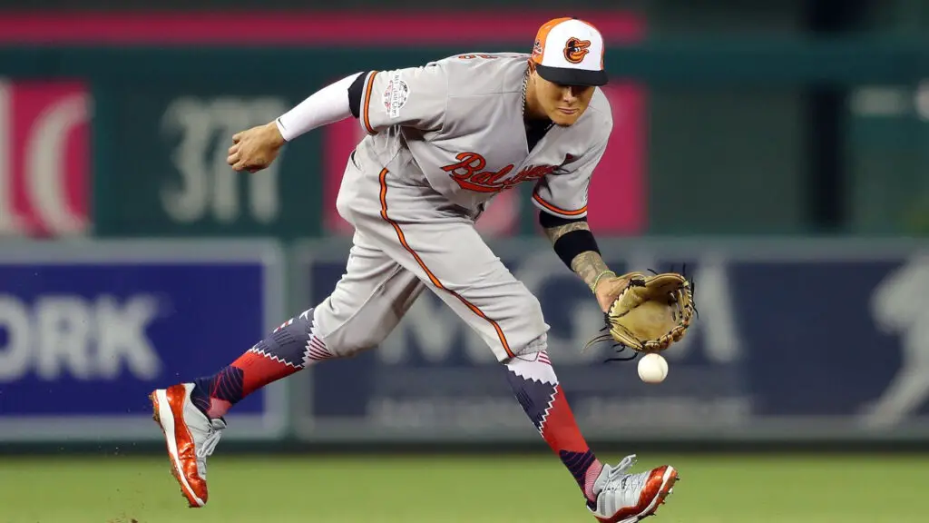 Baltimore Orioles star Manny Machado fields a ground ball during the 89th MLB All-Star Game 