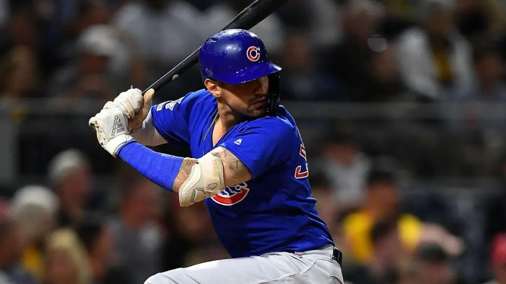 Chicago Cubs outfielder Nick Castellanos in action during the game against the Pittsburgh Pirates