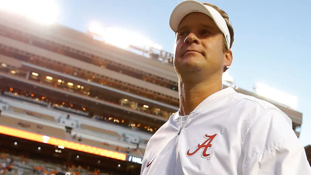 Former Alabama Crimson Tide offensive coordinator Lane Kiffin walks off the field after their 49-10 win over the Tennessee Volunteers