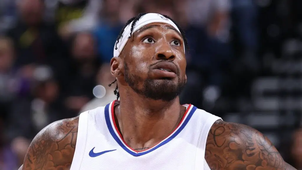 Former Los Angeles Clippers forward Robert Covington looks on during the game against the Utah Jazz