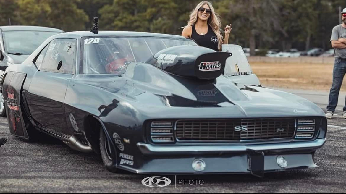 Street Outlaws No Prep Kings star Lizzy Musi in the staging lanes before a race
