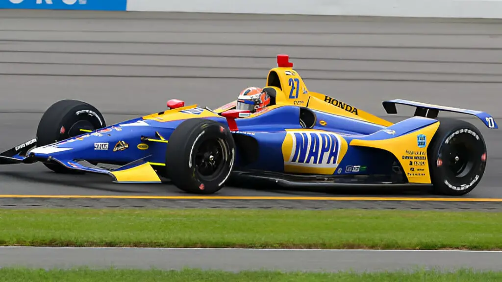Andretti Autosport driver Alexander Rossi drives his car during the IndyCar Series ABC Supply 500
