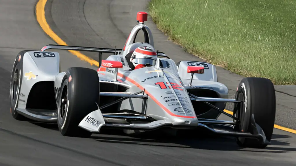 IndyCar driver Will Power races into turn 3 during the ABC Supply 500