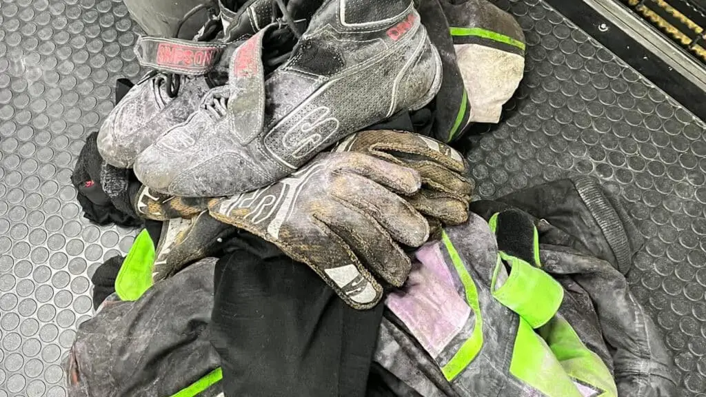 Chase Randall's equipment after being burned at Knoxville
