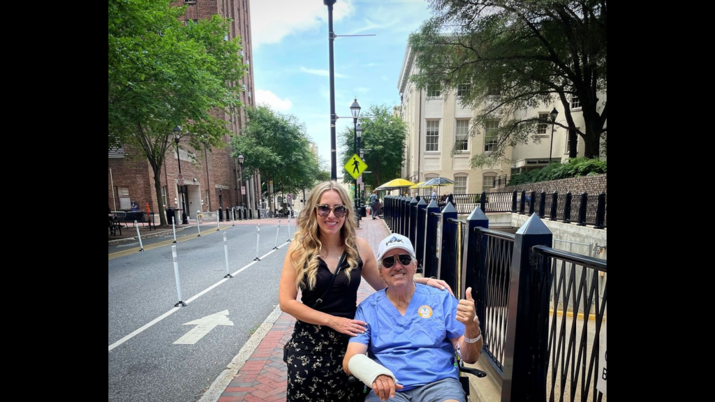 Brittany and John Force in Virginia