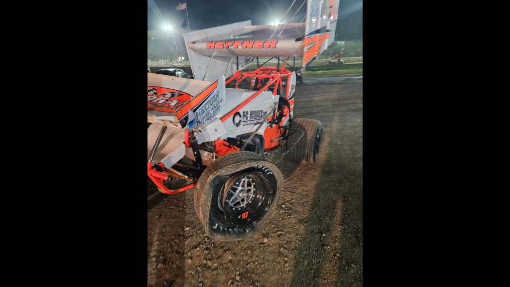 Kenny Heffner's Wrecked Sprint Car