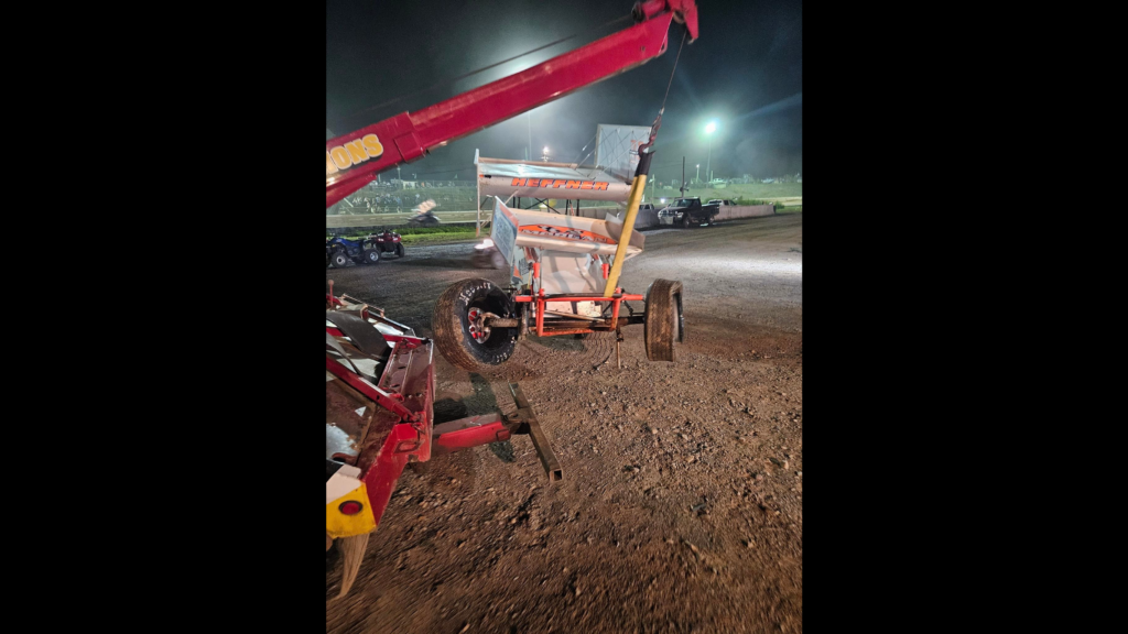 Kenny Heffner's Wrecked Sprint Car 